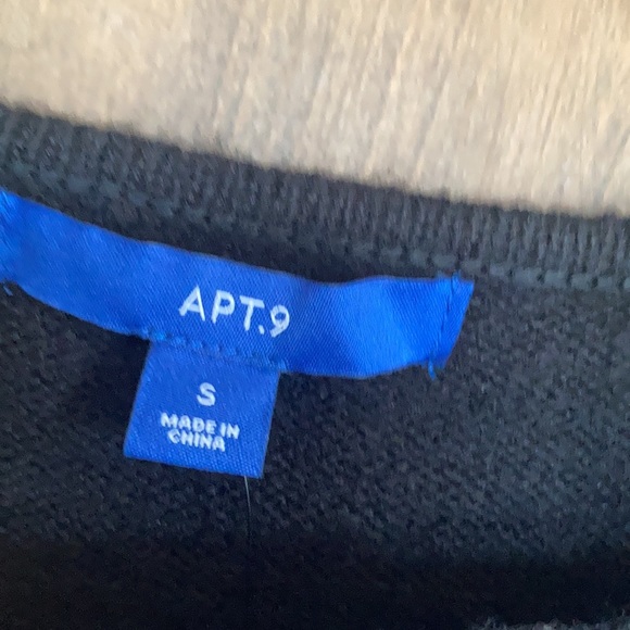 Offer$10 Apt 9 sweater black multi color metallic accent polka dot casual S - Picture 12 of 17